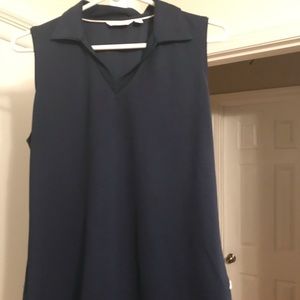 Lady Hagen Medium Navy Blue Sleeveless Golf Polo